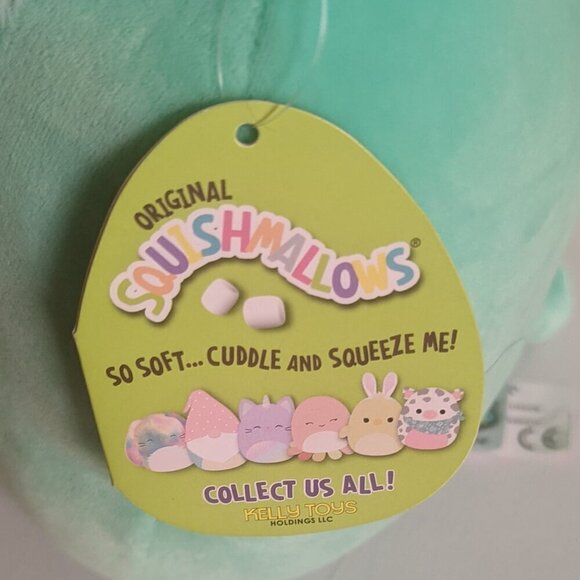 NWT 8" Sammy Bunny Squishmallows Teal Blue Fuzzy Plushie Rabbit Stuffed Animal - Picture 5 of 8
